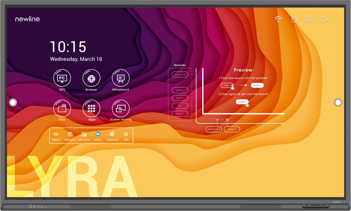Écran plat interactif NEWLINE 98 pouces