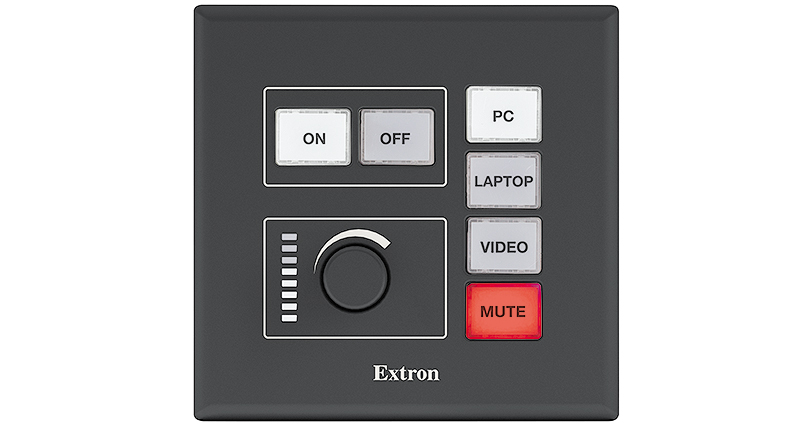 EXTRON - Clavier de commande réseau à 6 boutons - 2 gangs US