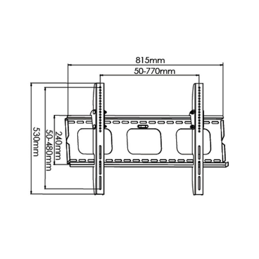 Support TV fixe - Vesa max 600x400 - max 80kg