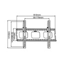 Support TV fixe - Vesa max 600x400 - max 80kg