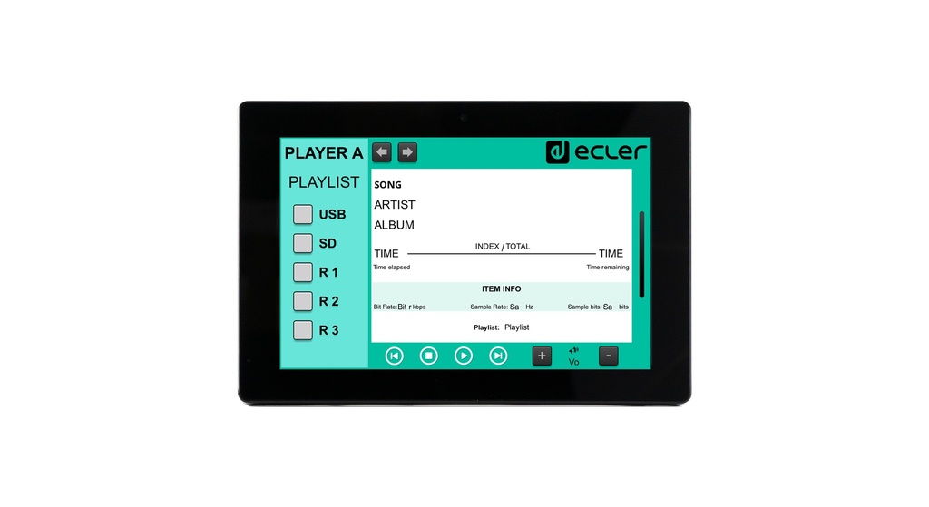 ECLER - Ecran TFT tactile de commande EclerNet