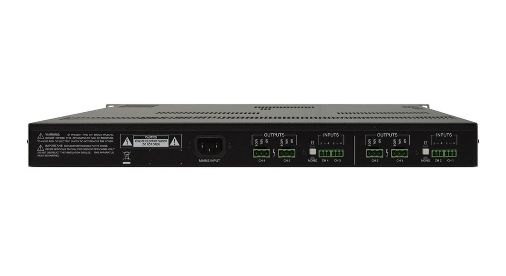 ECLER - Amplificateur multicanal haute impédance eHSA 4-150