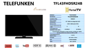 Telefunken - TV Mode Hôtel - SmartTV Full HD 43p