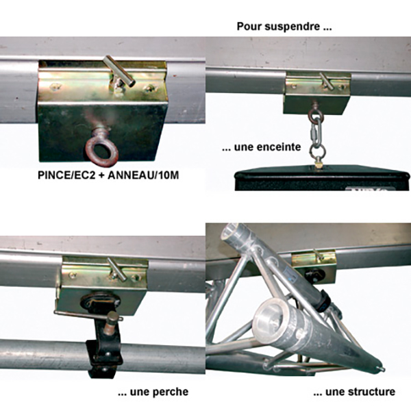 ASD - Pince de fixation rapide pour IPN - Serrage de 45 à 130mm - CMU 500kg