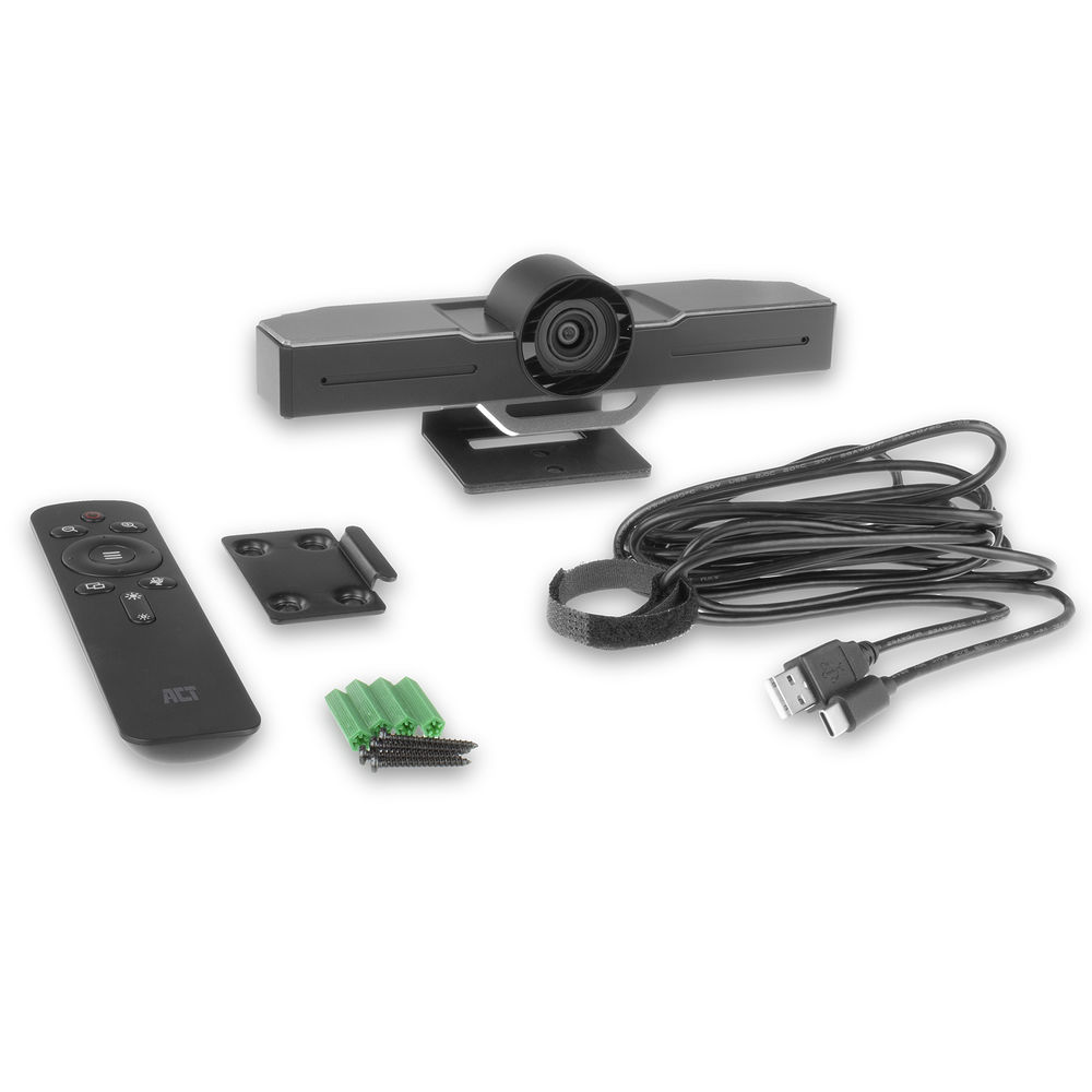 Caméra de conférence Full HD avec microphone, vue panoramique, inclinaison et zoom
