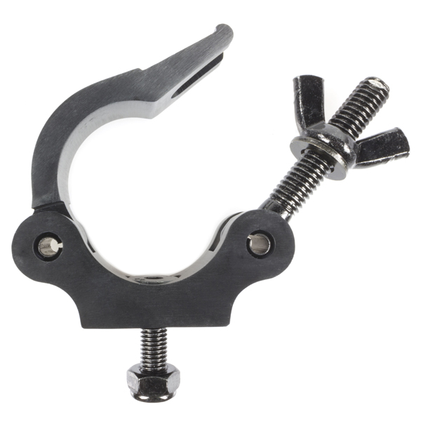 TRUSS - Collier noir pour tube 48 à 51 mm, C.M.U. 300 kg, boulon M10