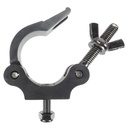TRUSS - Collier noir pour tube 48 à 51 mm, C.M.U. 300 kg, boulon M10