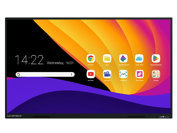 CLEVERTOUCH - Écran interactif X5 - 86 pouces - 4K Android 14 certifié Google EDLA​