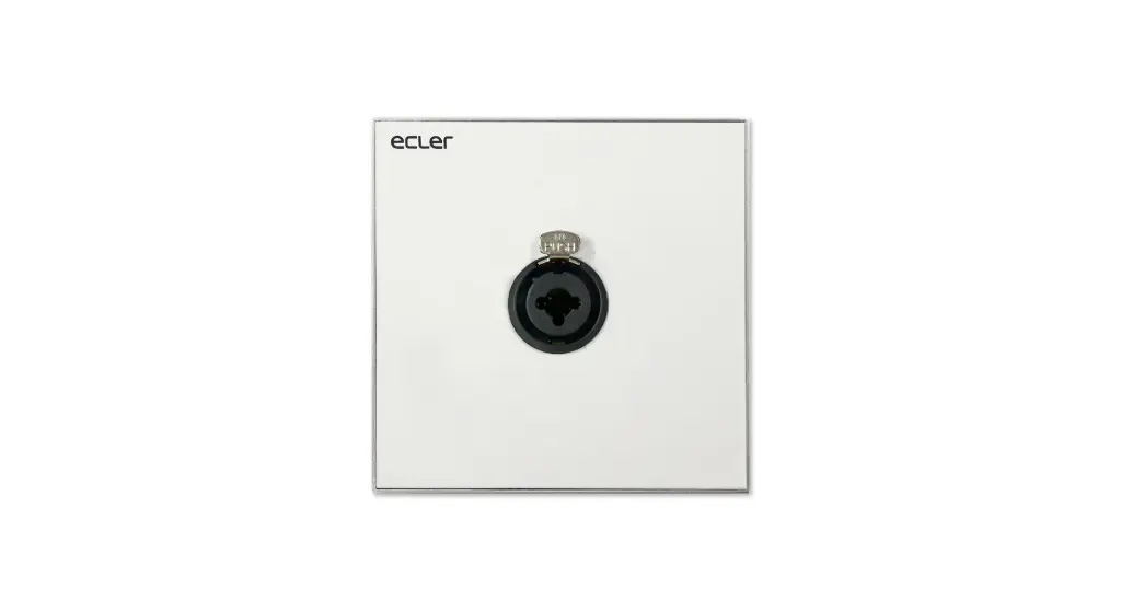 ECLER – Platine murale XLR/jack 6,35 mm combo avec boîtier blanc