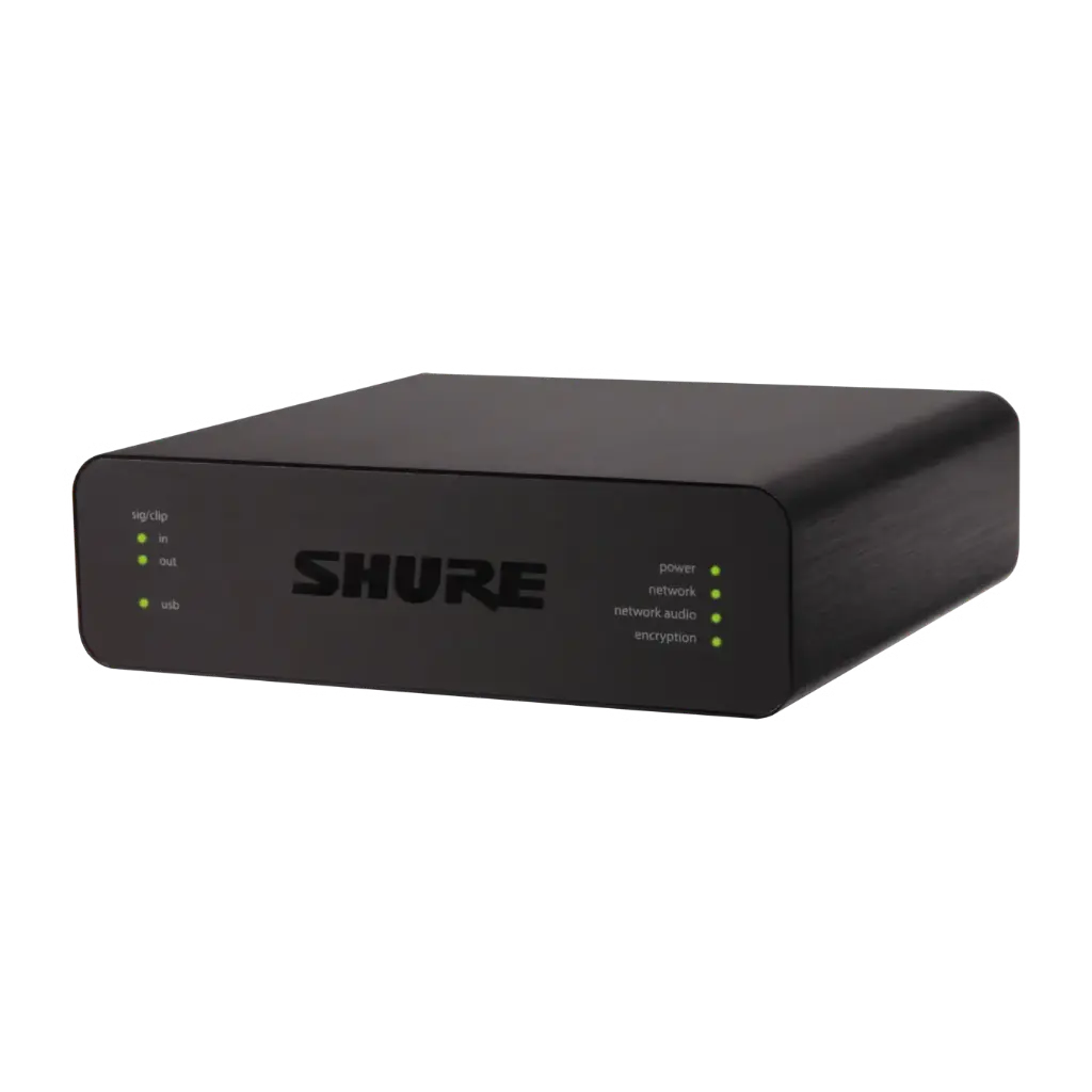 SHURE – interface audio réseau Dante USB avec matrice de mixage pour visioconférence