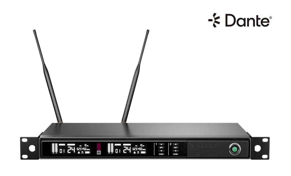 RELACART – Double-canal True Diversity Wireless Microphone System (avec Dante)