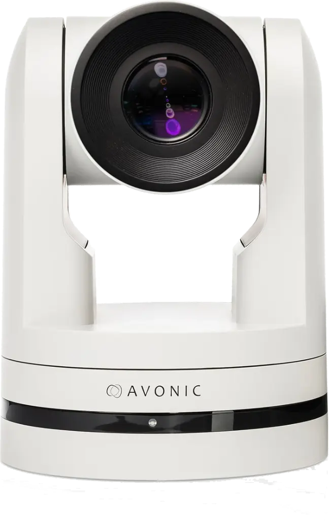 [AV-CM32-IP-White] AVONIC – Caméra PTZ AV‑CM32‑IP (Blanc)