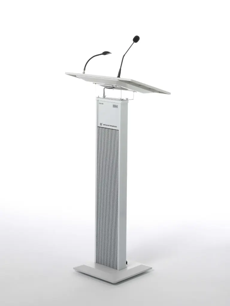 [CSV-540R/U-899H/BAT] RONDSON – Colonne pupitre amplifiée 100 W avec batterie rechargeable et microphones