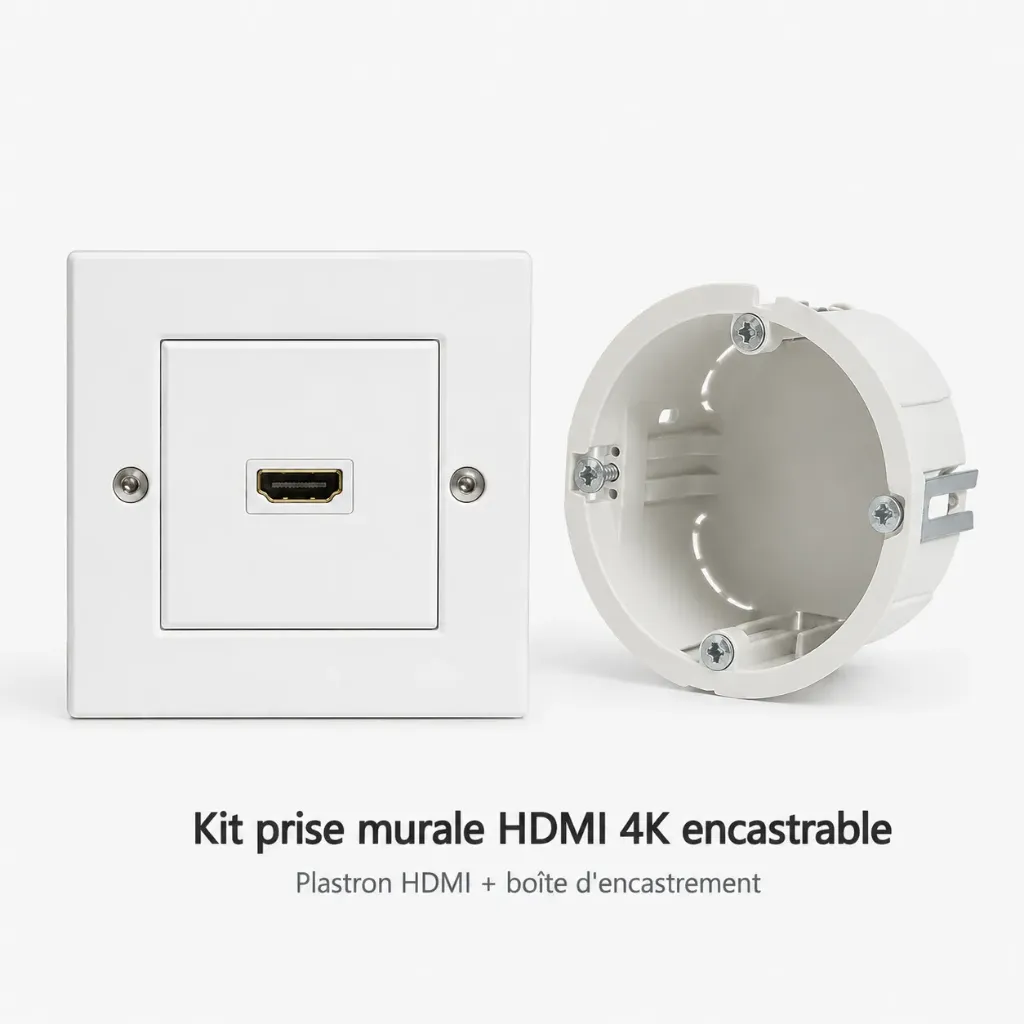 Kit Plastron HDMI - 1 Gang