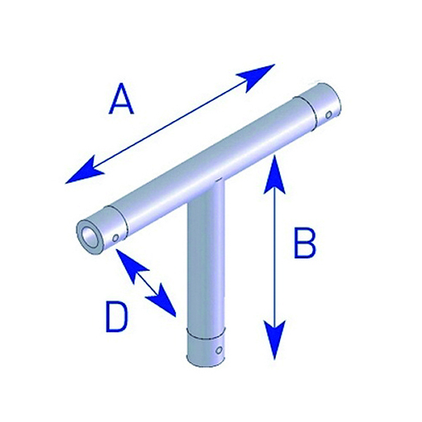 Angle 3 départs, 2D, vertical, pour série EX50, couleur NOIR ASD