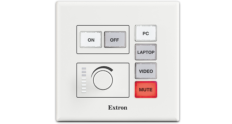 EXTRON - NBP 100 - Clavier de commande réseau à 6 boutons - 2 gangs US