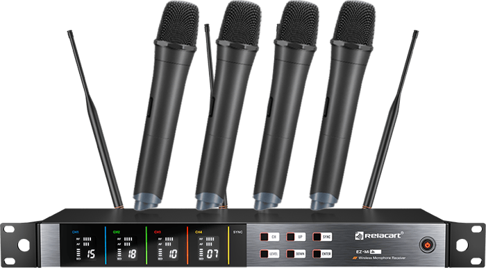 Relacart - Kit Récepteur + 4 micros main HF