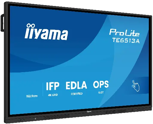 [TE6513A‑B1AG] IIYAMA – ProLite écran interactif tactile 65″ 4K Android Google EDLA
