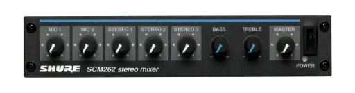 [SCM262E] SHURE – Mixeur audio stéréo 2 XLR + 3 RCA - SCM262
