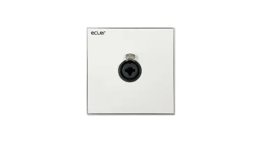 [WPaCNXCBO] ECLER – Platine murale XLR/jack 6,35 mm combo avec boîtier blanc